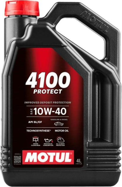 Olej silnikowy Motul 4100 Protect 10W40 4 l (3374650407883) - obraz 1
