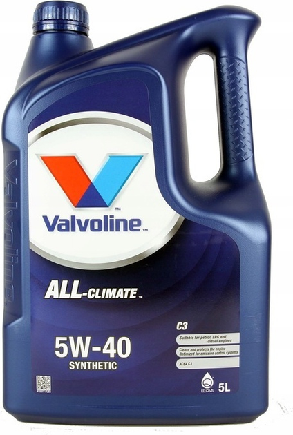 Olej silnikowy Valvoline All Climate 5W40 5 l (8710941021577) - obraz 1