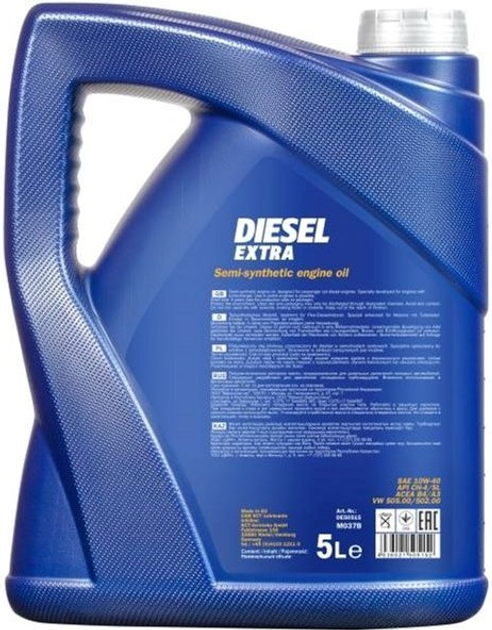 Olej silnikowy Mannol Diesel Extra 10W40 5 l (4036021505152) - obraz 2