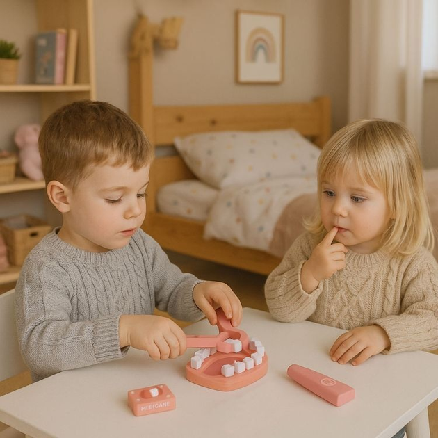 Drewniany zestaw do zabawy EcoToys Torba medyczna 24 elementy HM328232 (5905817007288) - obraz 7