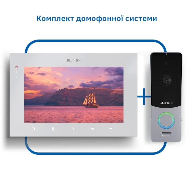 Комплект видеодомофона Slinex ML-20HD(Black) + SQ-07MTHD(White) - Фото 1 Комплект видеодомофона Slinex ML-20HD(Black) + SQ-07MTHD(White) - изображение 1