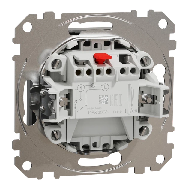 Выключатель Schneider Electric SDD113101 Sedna Design & Elements 1-клавишный алюминий - изображение 2