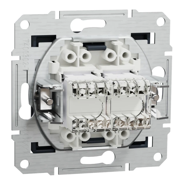 Розетка компьютерная антрацит, пластик, для врезного монтажа Schneider Electric EPH4400171 Asfora - изображение 2