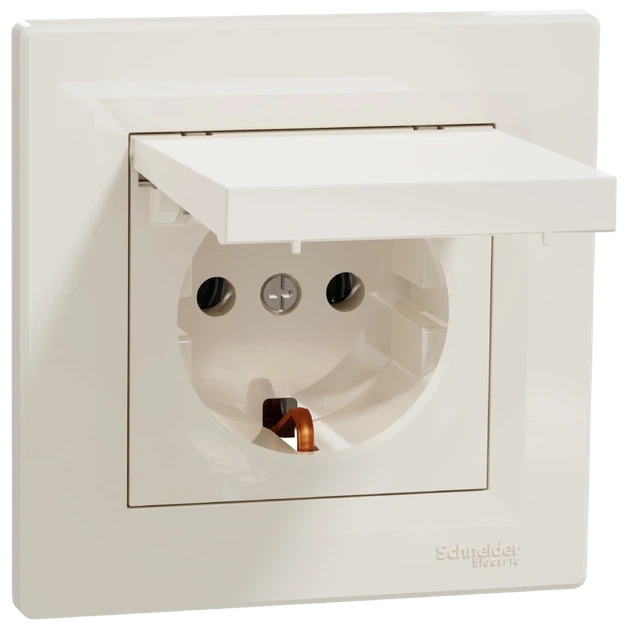 Розетка с крышкой с заземлением Schneider Electric Asfora EPH3100123 - Фото 1 Розетка с крышкой с заземлением Schneider Electric Asfora EPH3100123 - изображение 1