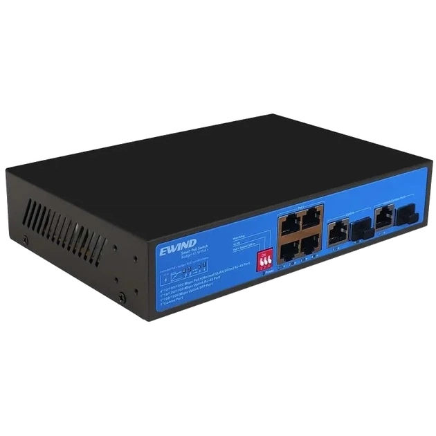 Коммутатор PoE Ewind EW-S1907CG-AP неуправляемый 7 портов - изображение 4