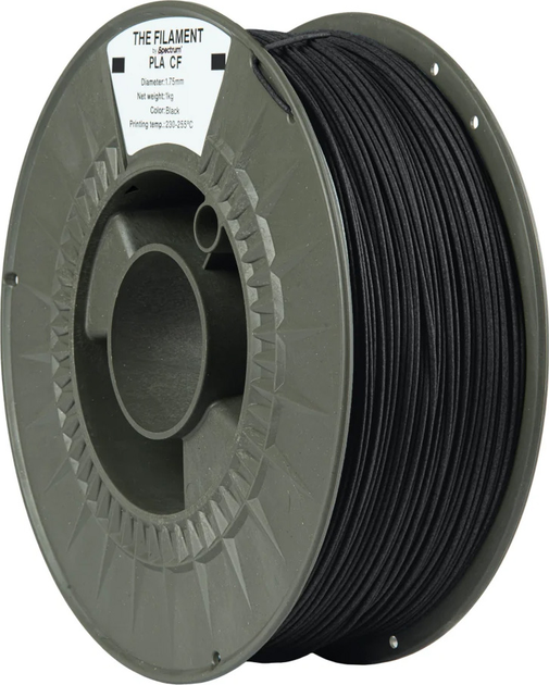 Пластик для 3D принтера Spectrum PLA CF 1.75 мм 1 кг Black (TF-24094) - зображення 2