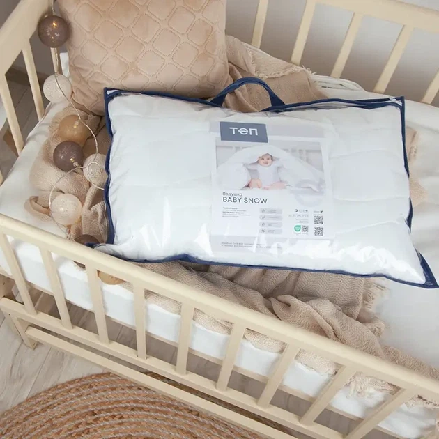 Подушка дитяча 40×60 антиалергенна Baby Snow ТЕП для сну, зі знімним наповнювачем, м’яка - зображення 7