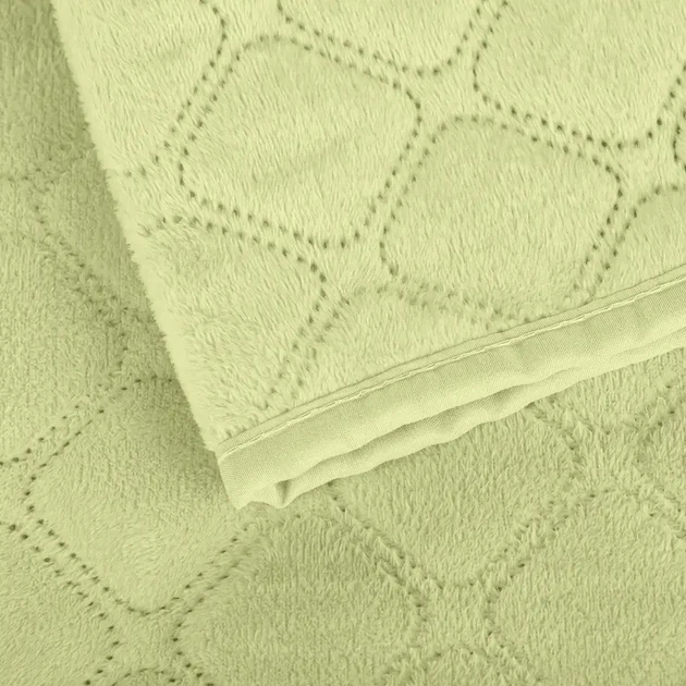 Покрывало ТЕП "VELOUR" Салатовое/Ромб прямой, 220x240 – комфортный стиль (4-00517_21934) - изображение 6