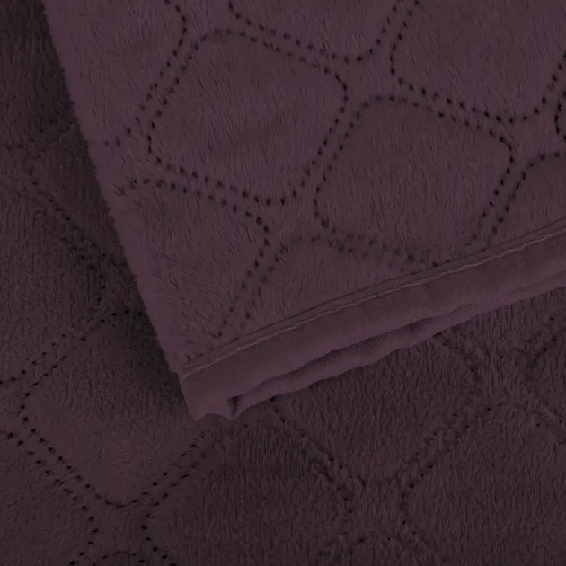 Покривало півтораспальне 150×210 ТЕП VELOUR бордове, ромб круглий, велюр, стьобане - Фото 6 Покривало півтораспальне 150×210 ТЕП VELOUR бордове, ромб круглий, велюр, стьобане - зображення 6