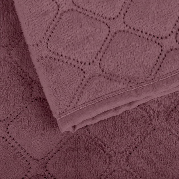 Покривало півтораспальне 150×210 ТЕП VELOUR рожеве Mesa Rose, ромб круглий, велюр, стьобане - Фото 6 Покривало півтораспальне 150×210 ТЕП VELOUR рожеве Mesa Rose, ромб круглий, велюр, стьобане - зображення 6
