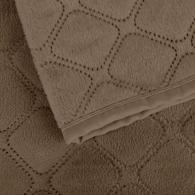 Покрывало ТЕП "VELOUR" Капучино/Ромб круглый, 240x260 - изображение 6