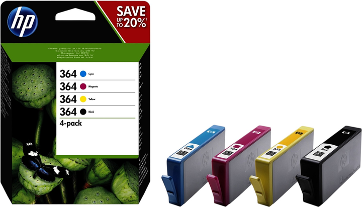 Картридж HP 364 Combo Pack CMYK 6 мл + 3 мл (N9J73AE#301) - зображення 1