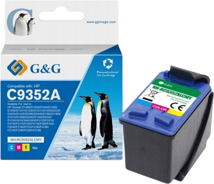 Картридж G&G для HP C9352A Tri-Color (NH-R9352C/M/Y) - зображення 1