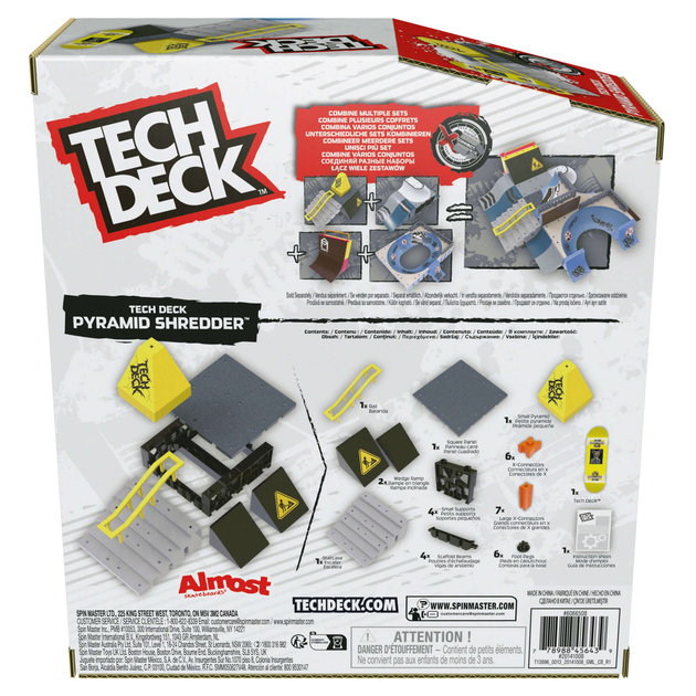 Zestaw Fingerboard Tech Deck kolorowa deskorolka Pyramid Shredder Rampa + naklejki (778988499306) - obraz 6