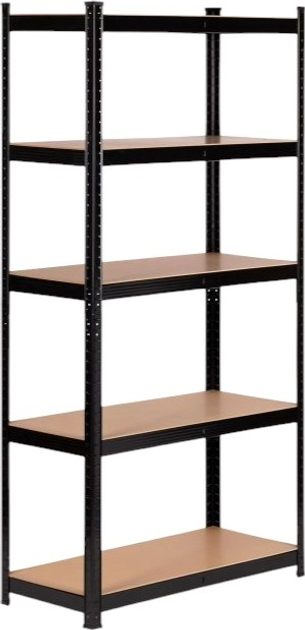Стелаж металевий ModernHome by Multistore G9030B 180 x 90 x 30 см Чорний (5905817006663) - зображення 1