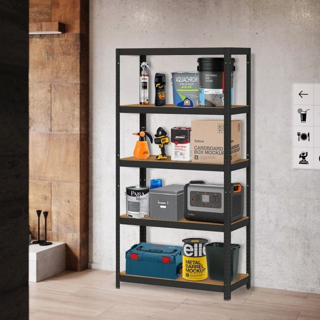 Стелаж металевий ModernHome by Multistore G9030B 180 x 90 x 30 см Чорний (5905817006663) - зображення 10