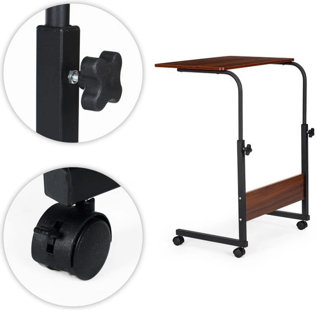 Столик для ноутбука ModernHome by Multistore з коліщатками Темно-коричневий (PJJCT0135-60D) - зображення 7