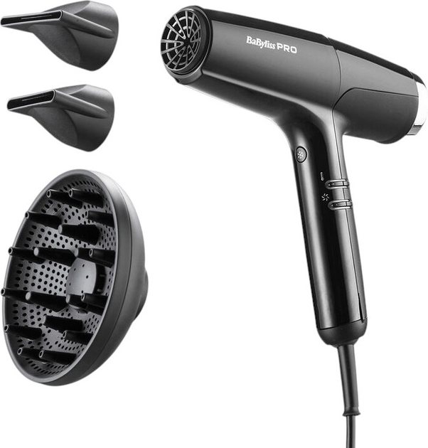 Фен BaByliss Pro FALCO BAB8550BE Чорно-сріблястий - зображення 2