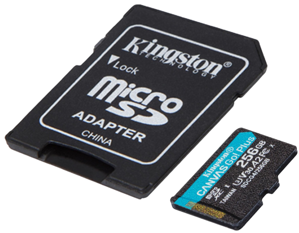 Карта пам'яті Kingston microSD 256GB C10 UHS-I U3 A2 V30 + SD (SDCG4/256GB) - Фото 2 Карта пам'яті Kingston microSD 256GB C10 UHS-I U3 A2 V30 + SD (SDCG4/256GB) - изображение 2