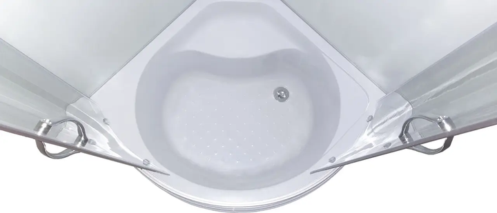 Душевой бокс KO&PO 470 FJ 90x90х215 см BIG на глубоком поддоне с гидромассажем матовое стекло раздвижные двери (C14507+1) - Фото 6 Душевой бокс KO&PO 470 FJ 90x90х215 см BIG на глубоком поддоне с гидромассажем матовое стекло раздвижные двери (C14507+1) - изображение 6