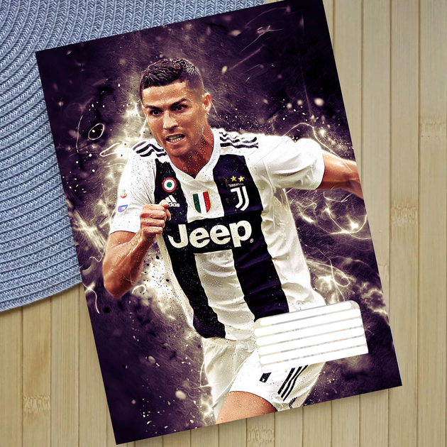 Тетрадь Кри иану Роналду Cristiano Ronaldo на скобе 12 листов косая линия (35989) - Фото 1 Тетрадь Кри иану Роналду Cristiano Ronaldo на скобе 12 листов косая линия (35989) - изображение 1
