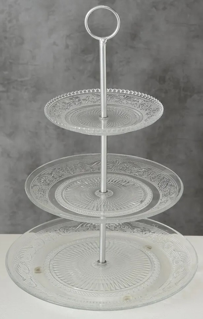 Patera Boltze Szklana Trzypoziomowa 35 cm (4020606043818) - obraz 2