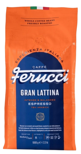Кава в зернах Ferucci Gran Lattina Espresso 1 кг (5905215161414) - зображення 1