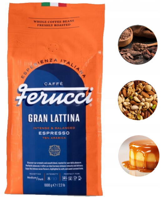 Кава в зернах Ferucci Gran Lattina Espresso 1 кг (5905215161414) - зображення 4