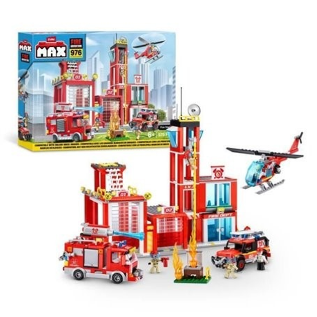 Конструктор Zuru Max CITY Bricks Пожежна бригада 976 елементів (83165Z) (4894680033146) - зображення 2