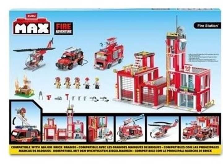 Конструктор Zuru Max CITY Bricks Пожежна бригада 976 елементів (83165Z) (4894680033146) - зображення 4