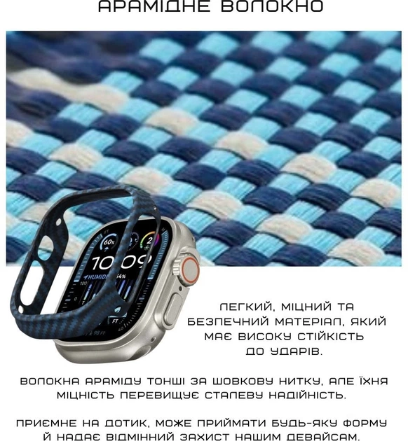 Защитный бампер Pitaka Air Case для Apple Watch 10 46mm Moonrise (AWB2403) - изображение 9