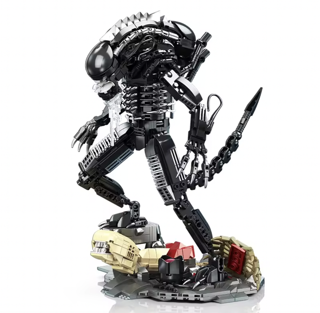 Конструктор JIE STAR Xenomorph Чужий — 882 деталі, на підставці