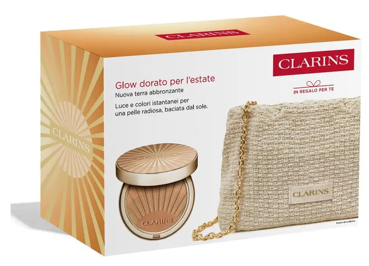 Пудра для обличчя Clarins Soleil 25 бронзуюча компактна + Літня сумка (3666057419577) - зображення 2