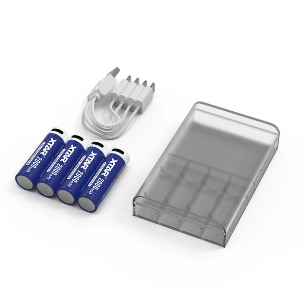 Акумуляторна батарея AA XTAR Light LR-C 1.5V Li-ion 2000mAh з USB Type-C та LED індикатором | мaкс. розряд - 2.5А | набір 4шт. у пласт. кейсі із шнуром x4 Type-C - Фото 7 Акумуляторна батарея AA XTAR Light LR-C 1.5V Li-ion 2000mAh з USB Type-C та LED індикатором | мaкс. розряд - 2.5А | набір 4шт. у пласт. кейсі із шнуром x4 Type-C - зображення 7