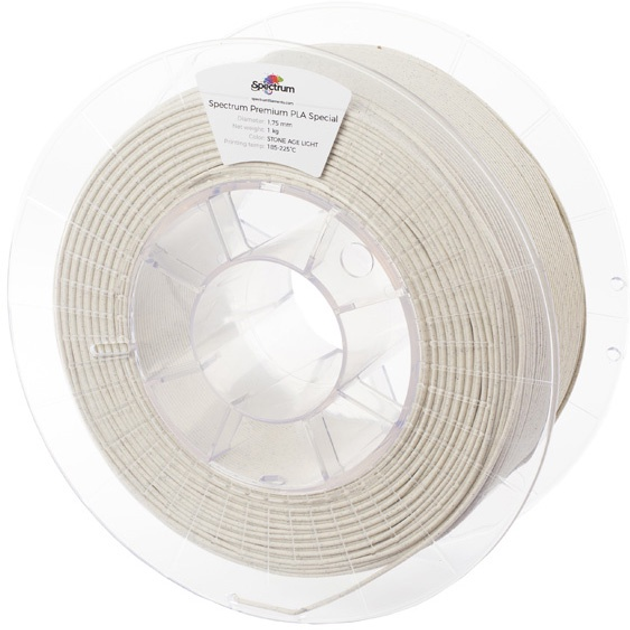 Пластик для 3D принтера Filament Spectrum PLA Stone Age 1.75мм 1000 г Light Grey (5903175657992) - зображення 1
