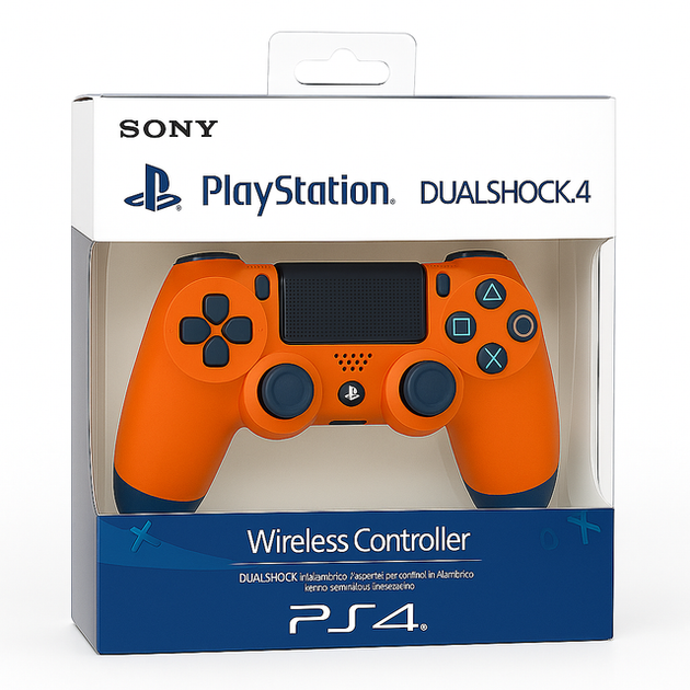 Беспроводной геймпад Sony Dualshock 4 PlayStation 4 V2 желто-горячий Orange джойстик PS4 V3 - Фото 1 Беспроводной геймпад Sony Dualshock 4 PlayStation 4 V2 желто-горячий Orange джойстик PS4 V3 - изображение 1