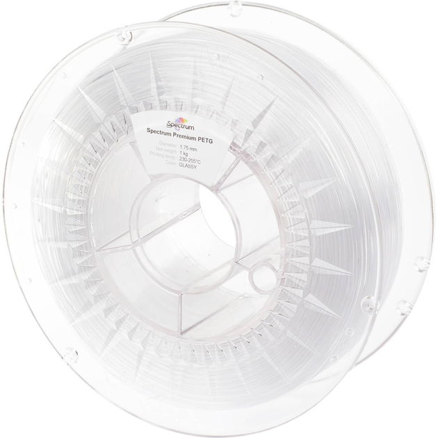 Filament do drukarek 3D Filament Spectrum PET-G Premium 1.75mm 1000 g Transparent (5903175657695) - obraz 1