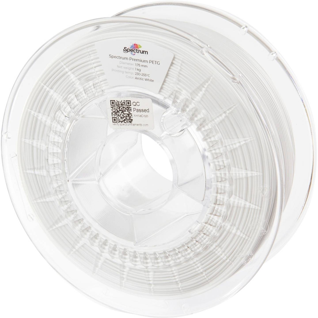 Filament do drukarek 3D Filament Spectrum PET-G Premium 1.75mm 1000 g White (5903175657619) - obraz 1