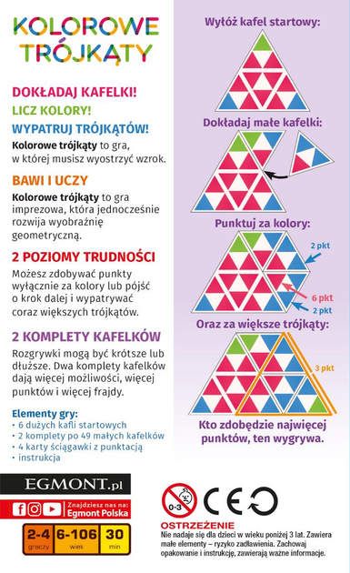 Gra planszowa Egmont imprezowa Kolorowe trójkąty (5903707560714) - obraz 4