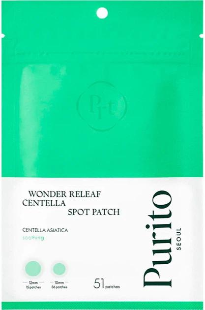 Патчі від запалень заспокійливі Purito Seoul Wonder Releaf Centella Spot Patch, 51 шт - Фото 1 Патчі від запалень заспокійливі Purito Seoul Wonder Releaf Centella Spot Patch, 51 шт - изображение 1