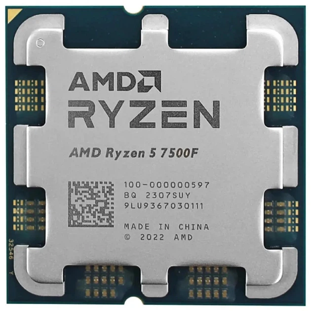Процессор AMD Ryzen 5 7500F (3.7GHz 32MB 65W AM5) Multipack (100