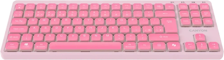 Клавіатура дротова Canyon OnType 10 TKL Low Profile USB Pink (CNS-HKB10P) - зображення 2
