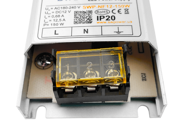 Блок питания 150W-IP20 12V перфорированный стабилизированный по напряжению SWP-NF12-150W - изображение 4