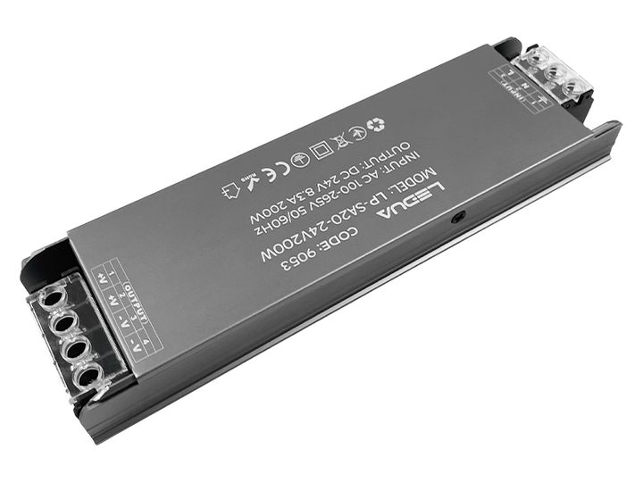 Блок питания 200W-IP20 24V (LP-SA20-24V200W) LEDUA - Фото 2 Блок питания 200W-IP20 24V (LP-SA20-24V200W) LEDUA - изображение 2