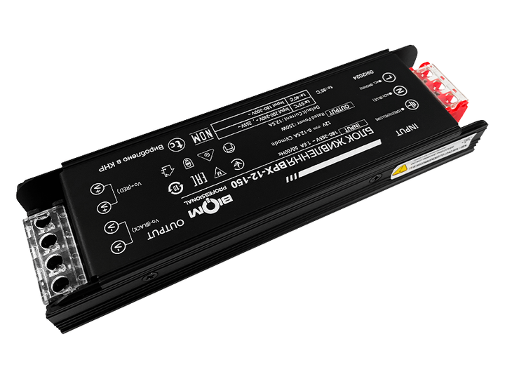 Блок питания Biom BPх-12-150 12V 150W 12.5А IP20 - изображение 2
