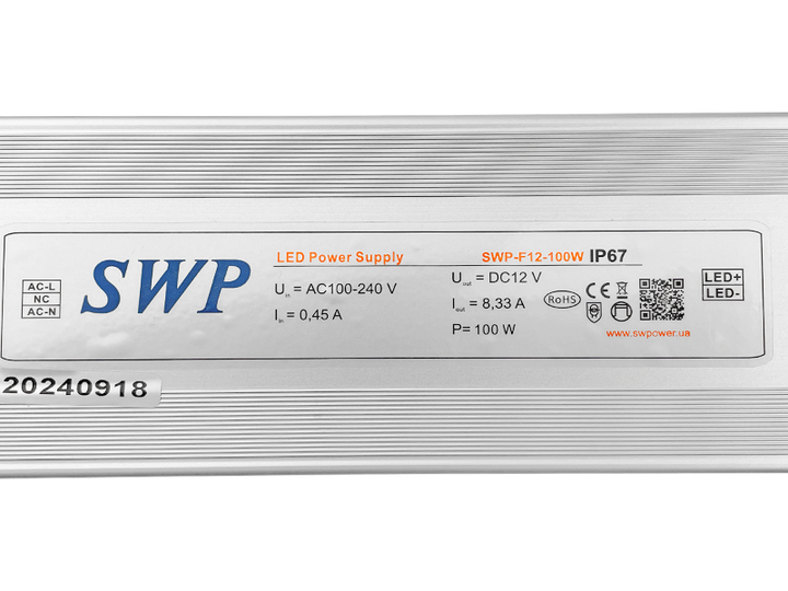 Блок питания 12V 100W IP67 (SWP-F12-100W) - изображение 5