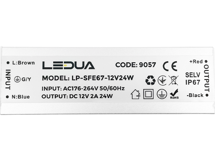 Блок питания LEDUA 12V 24W IP67 (LP-SFE67-12V24W) - изображение 5