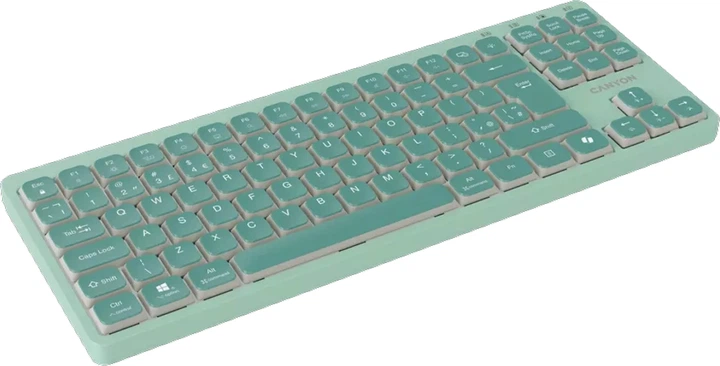 Клавиатура проводная Canyon OnType 10 TKL Low Profile USB Green (CNS-HKB10GR) - изображение 3