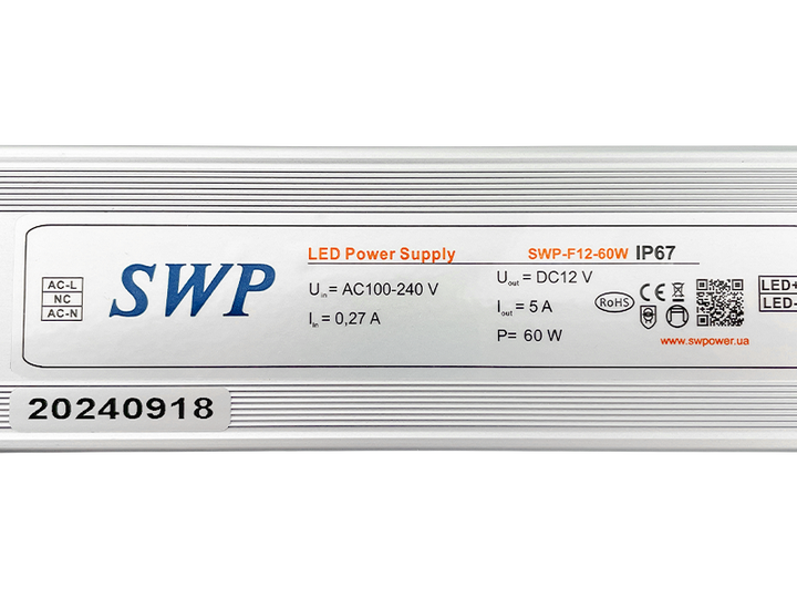 Блок питания 12V 60W IP67 (SWP-F12-60W) - изображение 5