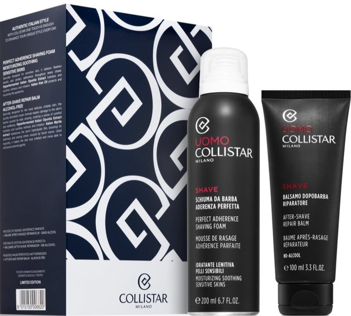 Zestaw Collistar Uomo Balsam po goleniu nawilżający 100 ml + pianka do golenia do skóry wrażliwej 200 ml (8015150006620) - obraz 1